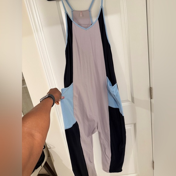 FP Movement Hot Shot Colorblock Jumpsuit in Light Blue and Black New No Tags 🔥 - Picture 2 of 3